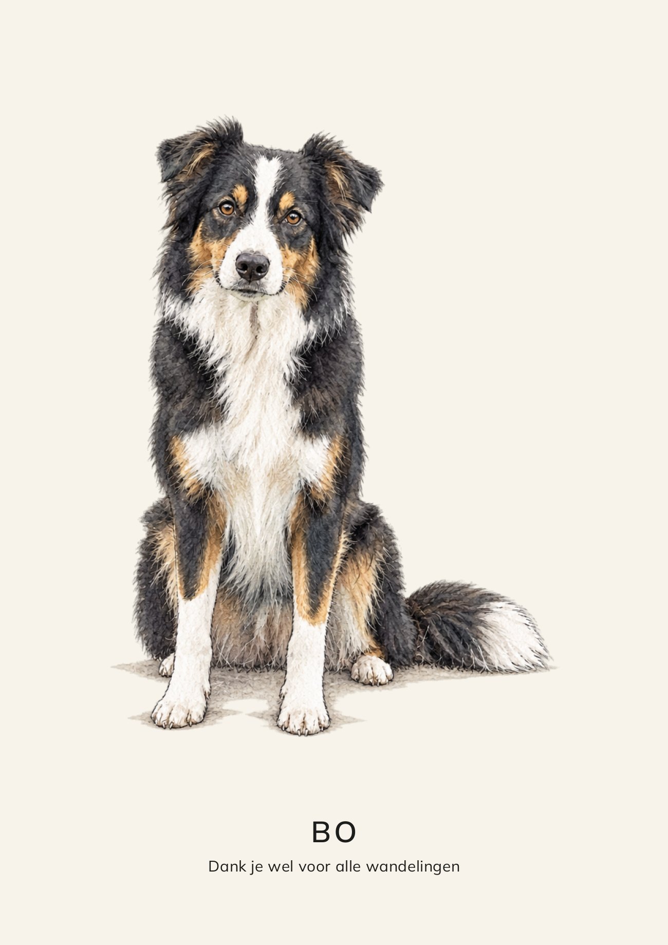 Huisdierportret als cadeau: Een bedankje