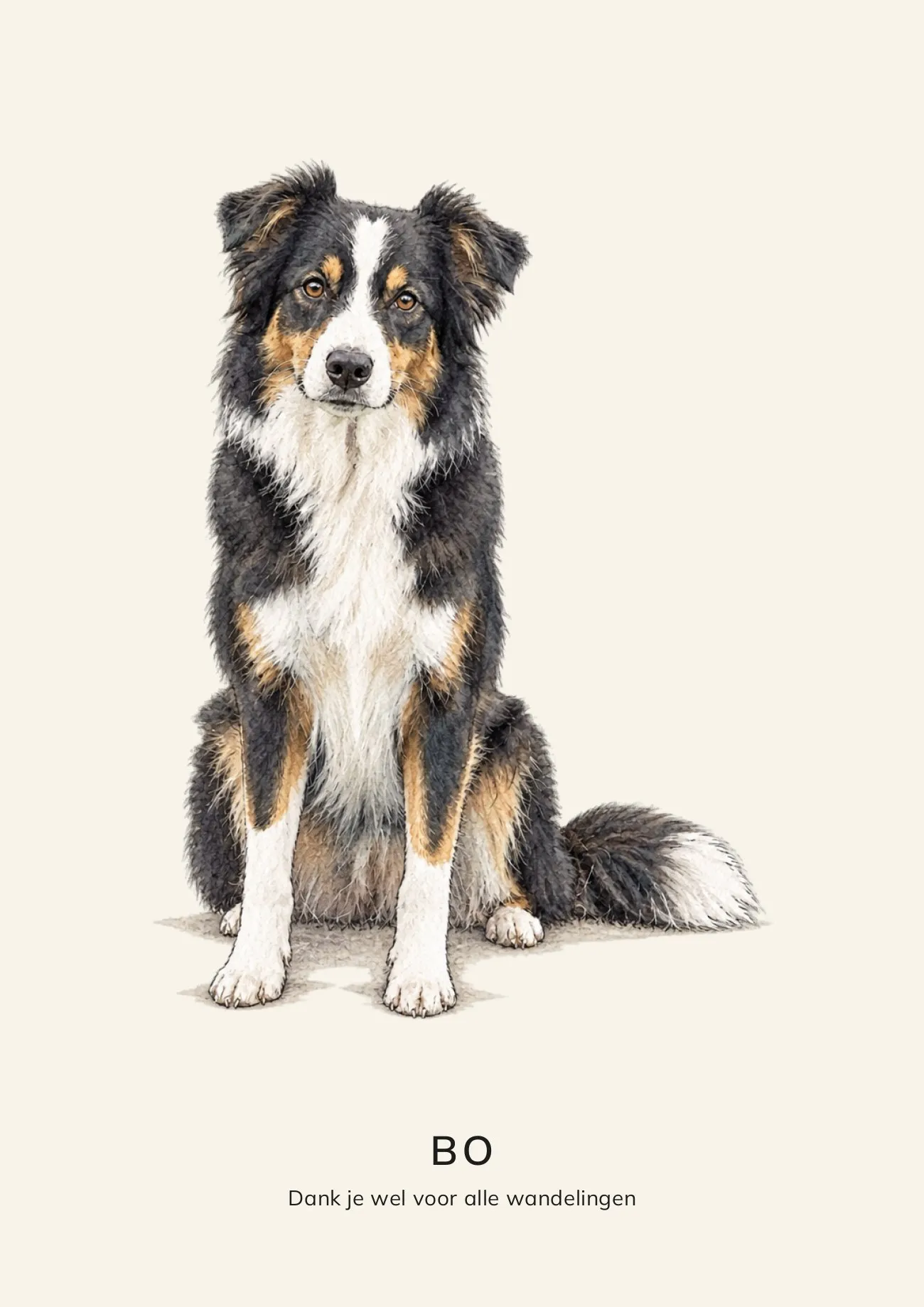 Huisdierportret als cadeau: Een bedankje