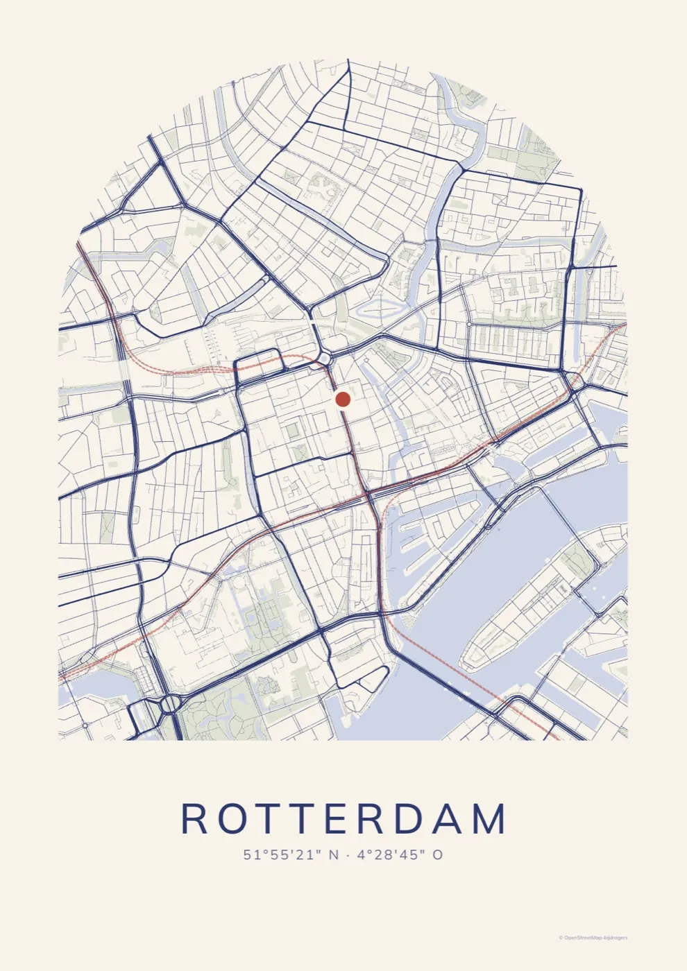 Stadsportret: Boog · met tram en metro · modern