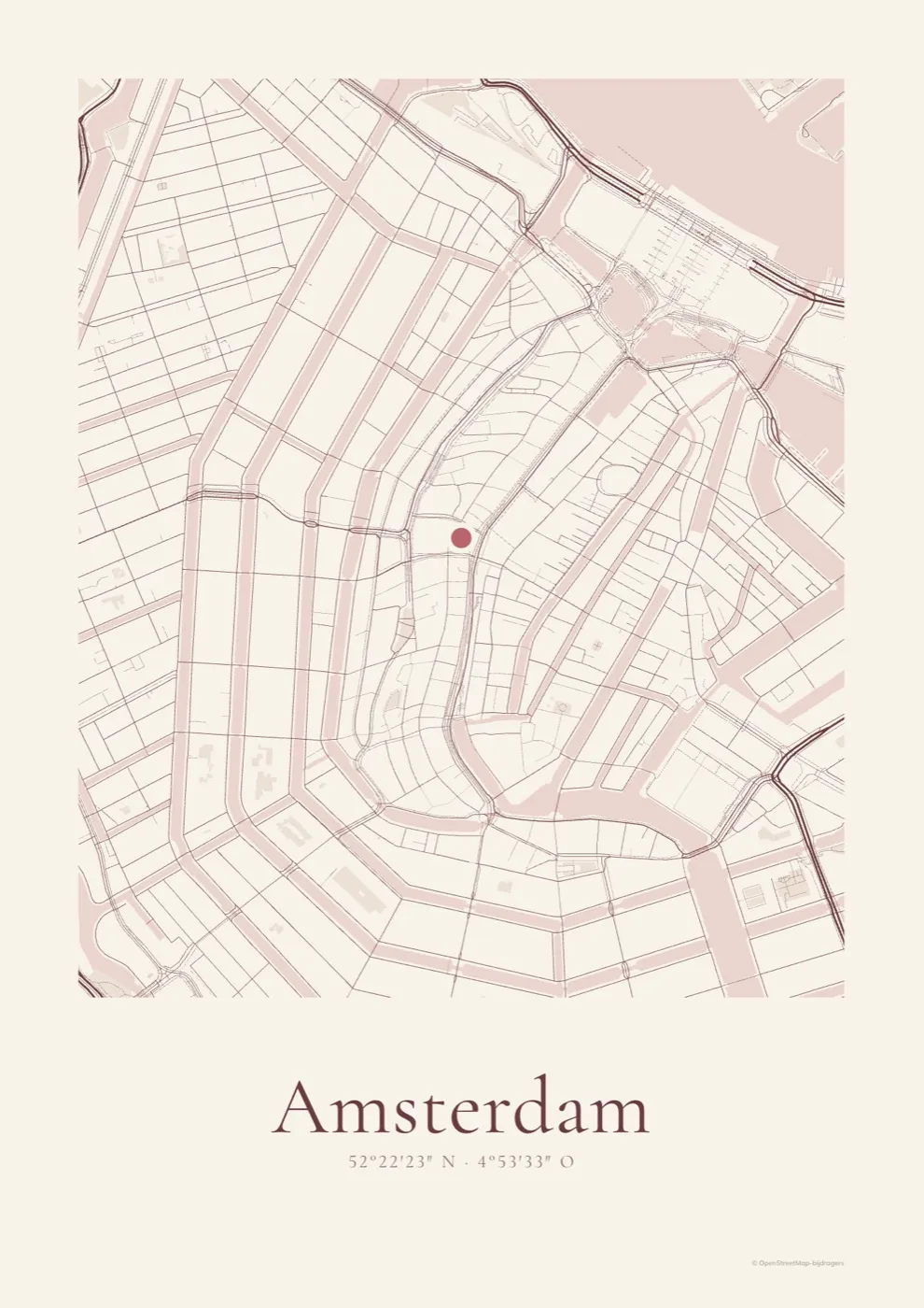 Stadsportret in de stijl Blush
