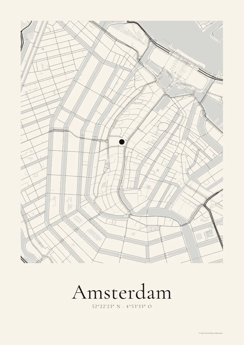 Stadsportret in de stijl Grafiet