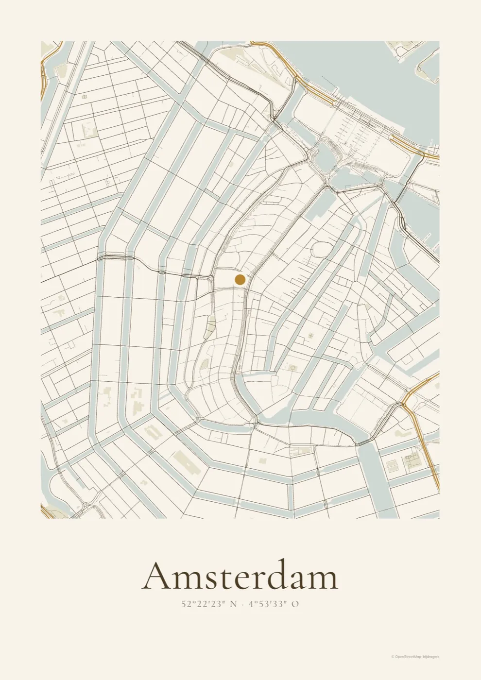 Stadsportret in de stijl Oker