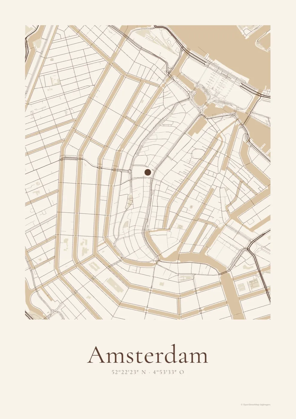 Stadsportret in de stijl Sepia