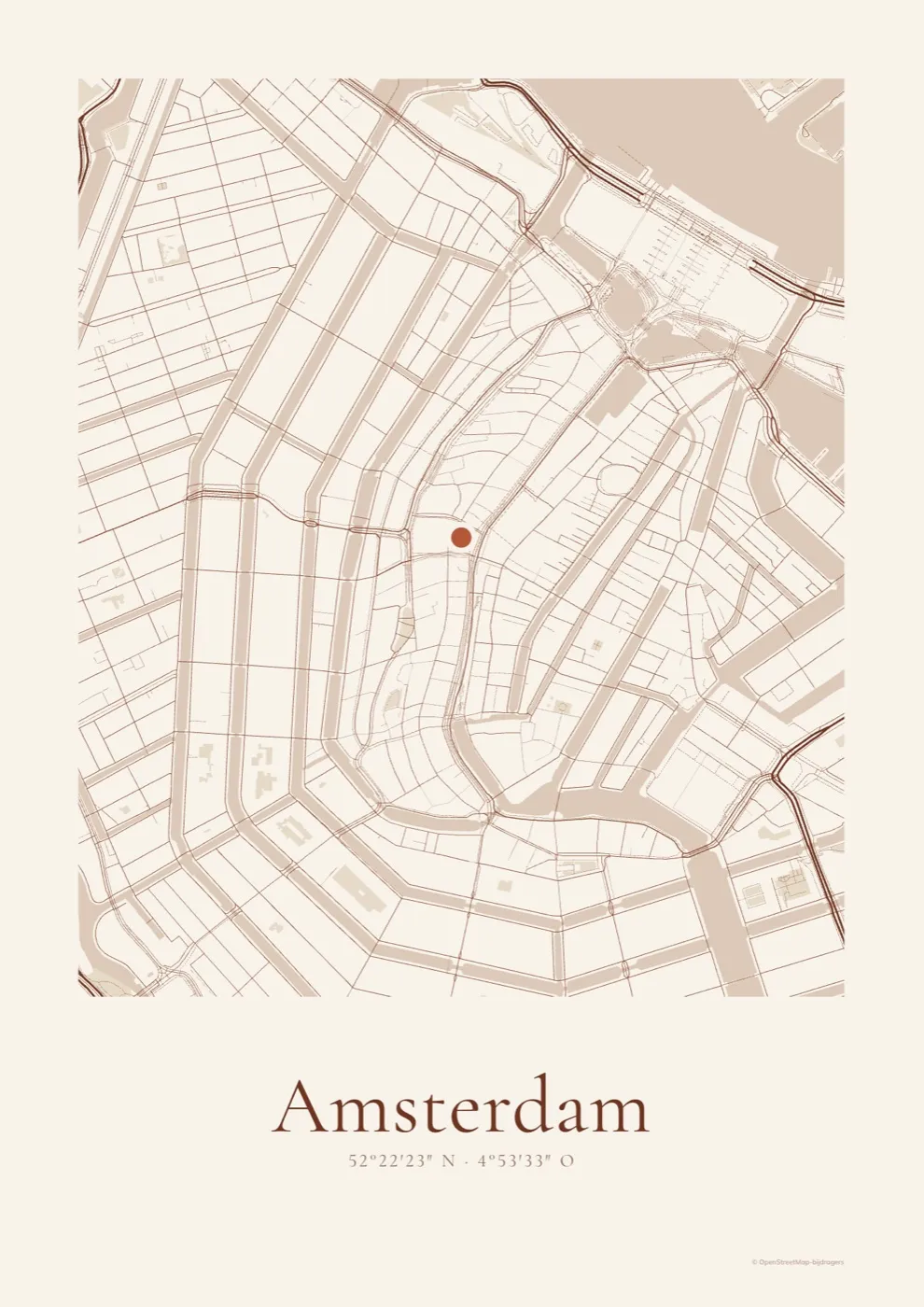 Stadsportret in de stijl Terracotta