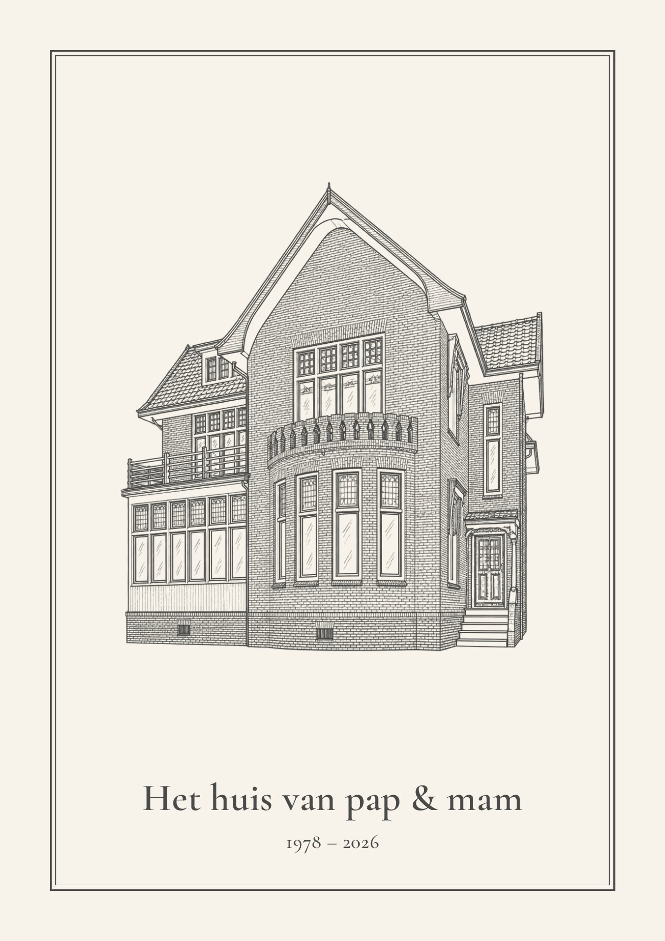 Huisportret als cadeau: Het ouderlijk huis