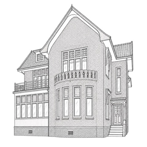 Voorbeeld in de stijl Fijne pen